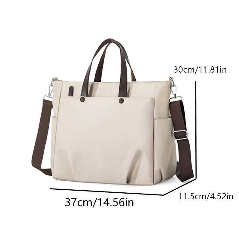 HighAppearance SingleShoulder Crossbody Tote Bag Versatile Casual Computer Briefcase Zipper Closure HighEnd Texture Nylon W251022