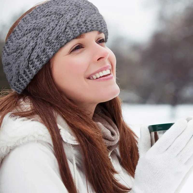 Winter Warm Knitted Headband for Women Girls Soild Color Elastic Head Turban Unisex Hairbands Headwear V251022