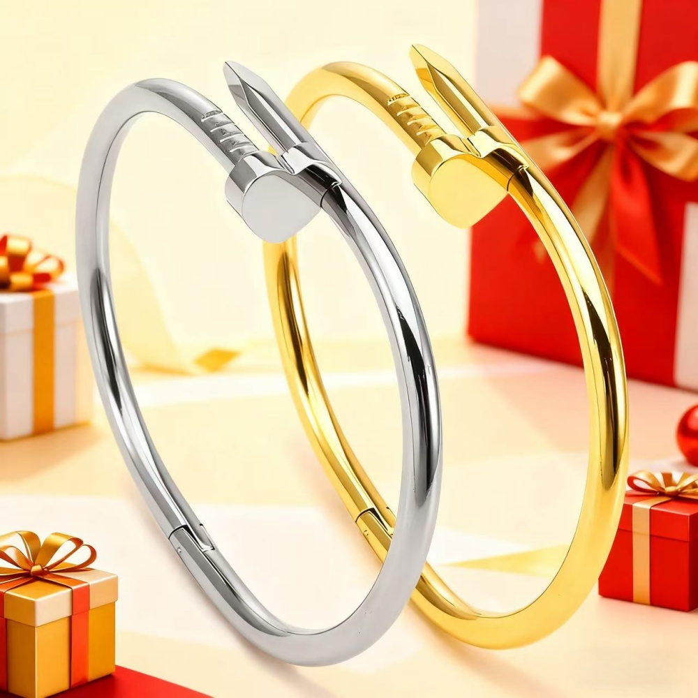 Luxury Designer Jewlery Couples Bracelet Gold Silver Rose Bangle for Men Women with Stainless Steel Clasp jewelry woman designer bracelet gold bracelets jewellery