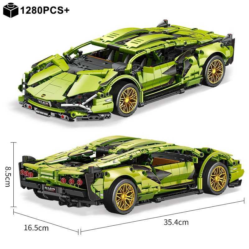 2024 Technical Bugattied Building Blocks Lamborghinis Hypercar Racing Car Model Assemble Vehicle Bricks Toys For Boys Kids Gifts J251022
