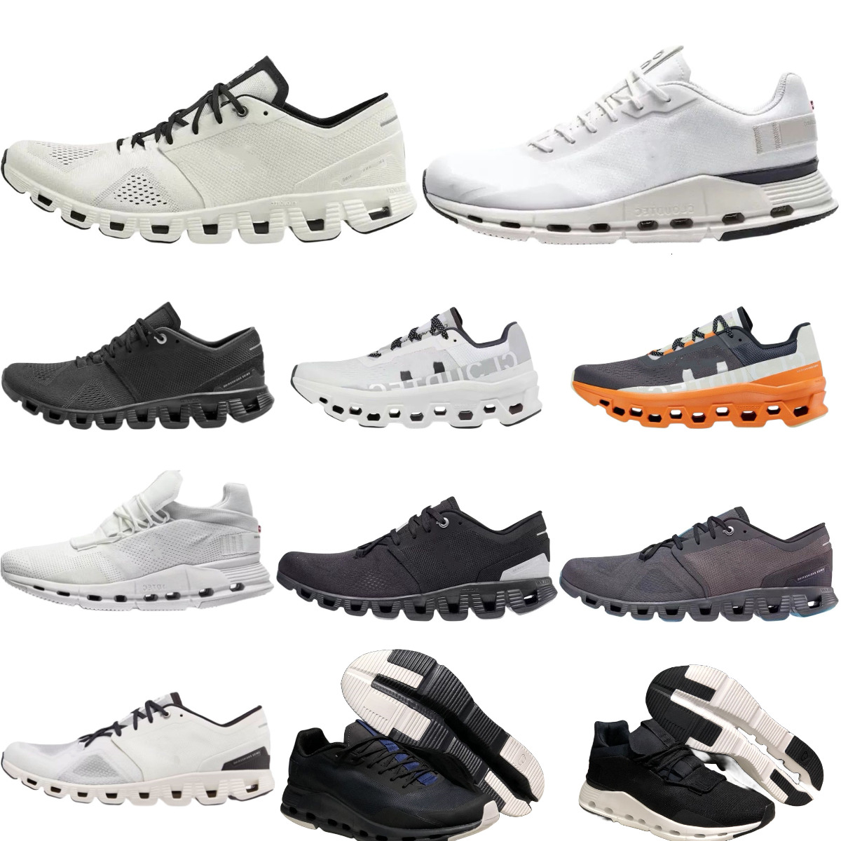 Trainers 4 5 3AD Oncloudes Sports Shoes Mens Monster X3 All Black White Cloudmonsters Tennis Running Shoes Womens Sporty Breathable Casual Outdoor Sneakers N586