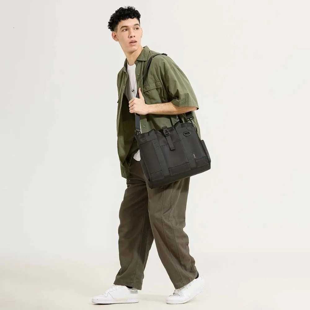 Multipocket Large Capacity Oxford Briefcase Multifunctional Waterproof Men Handbag Portable Solid Color Shoulder Bag Travel W251022