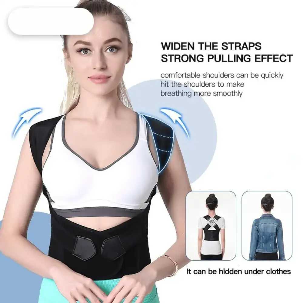 Adjustable Back Posture Belt Office Home Gym Unisex Improve Spine Clavicle Brace Posture Vest Back Posture Corrector Belt1 D251022