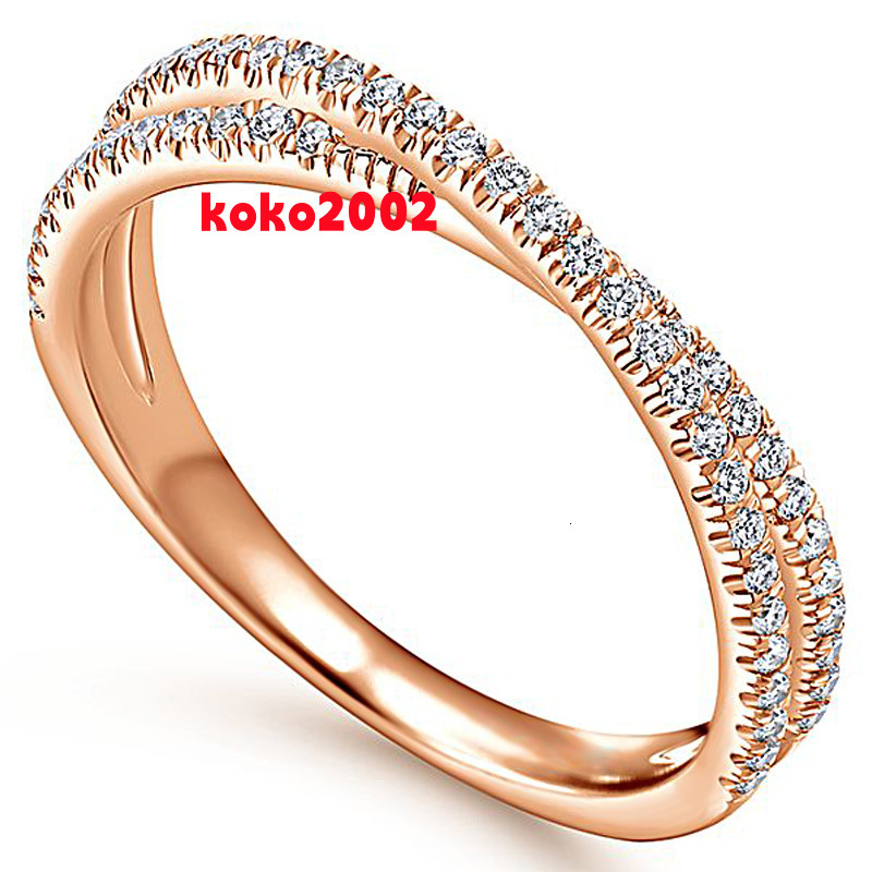 Full Moissanite Engagement Diamond Zircon Cross Ring Jewelry for Women