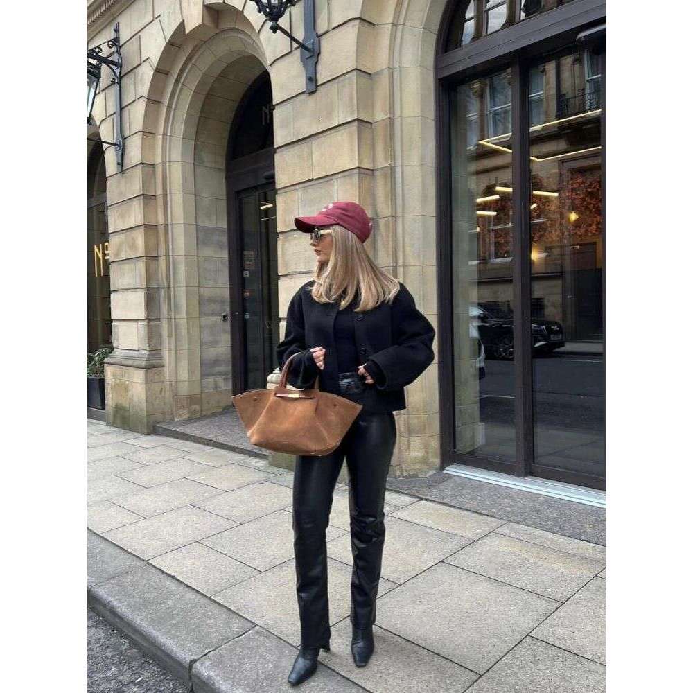 Demellie Wing Autumn Winter Suede Tote Large Capacity Shoulder Handbag Underarm Bag For Women