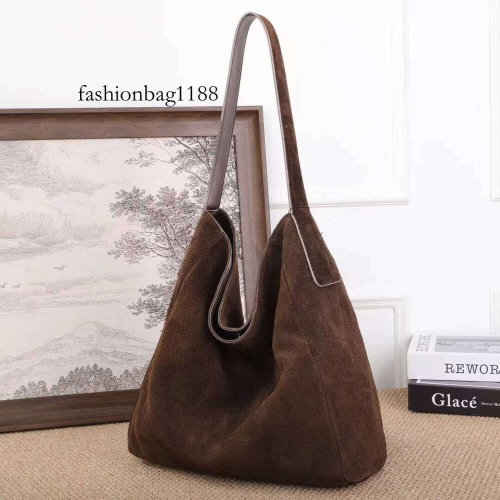 Soft Suede Cow Leather Women's Shoulder Crossbody Bags Designer Brand Ladies High Quality Large Tote Bag Autumn Winter
