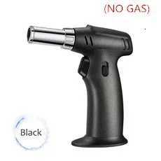 With safety lock and adjustable flame torch lighter refillable butane gas kitchen cooking jet lighterNO GAS C251022