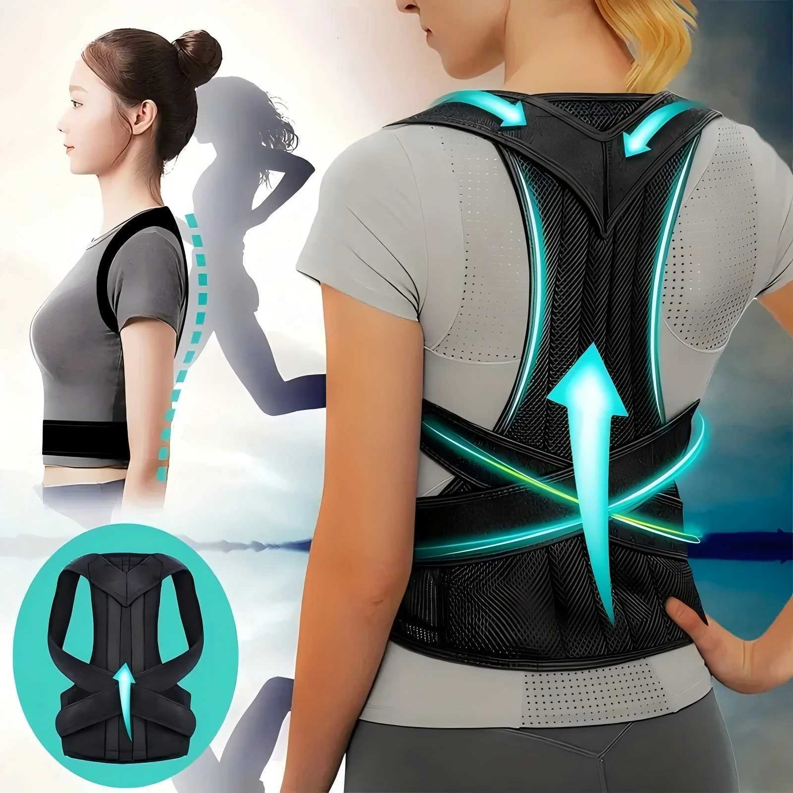 Back Brace Posture Corrector Belt for Women Men Back Lumbar Support Adjustable Shoulder Posture Support for Improve Scoliosis D251022