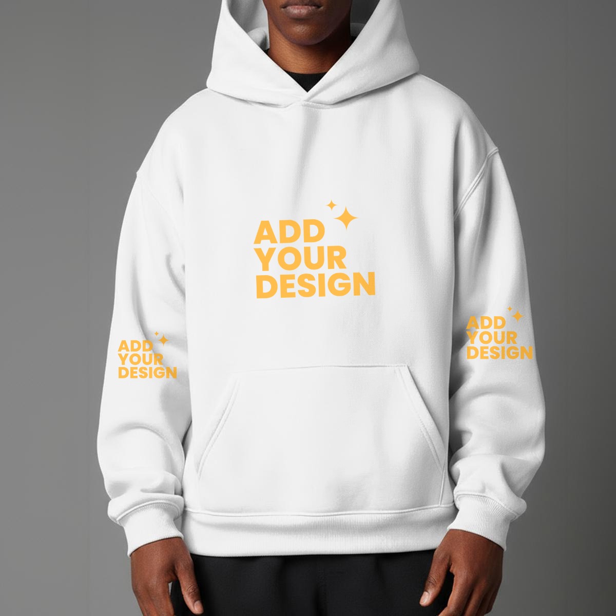 DHgatepod Unisex Micro-Fleece Lined Hoodie - DTF All-Over Print Regular Fit Pullover with Kangaroo Pocket (12 Colors)