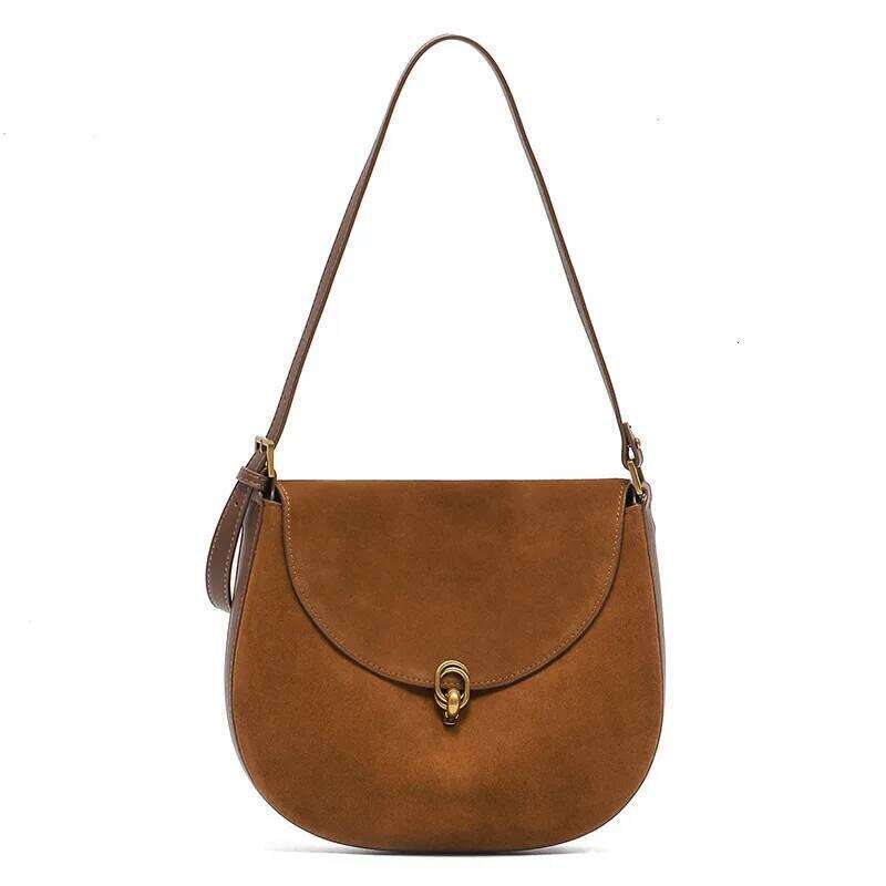 Women Forsted Cow Leather Underarm Female Saddle Commuter Shoulder For Ladies Retro Crossbody Bag Designer Tote Handbag Suotong1022