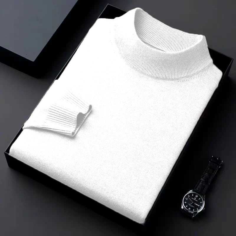 Autumn Mens Mock Neck Sweaters Casual Turtleneck Knitted Long Sleeve Pullover Sweater Winter Outdoor Warm Basic Casual TopsXJ251022