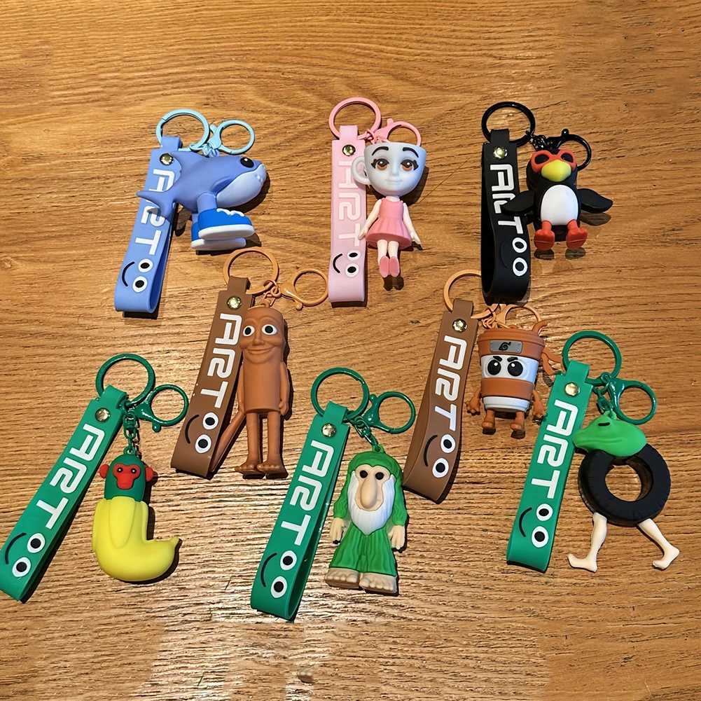 Tralalero Tralalas Keychain Italian Brainrot Animals Keychains Tung Sahur Figure Cappuccino Doll Keyrings Bags Pendant J251121