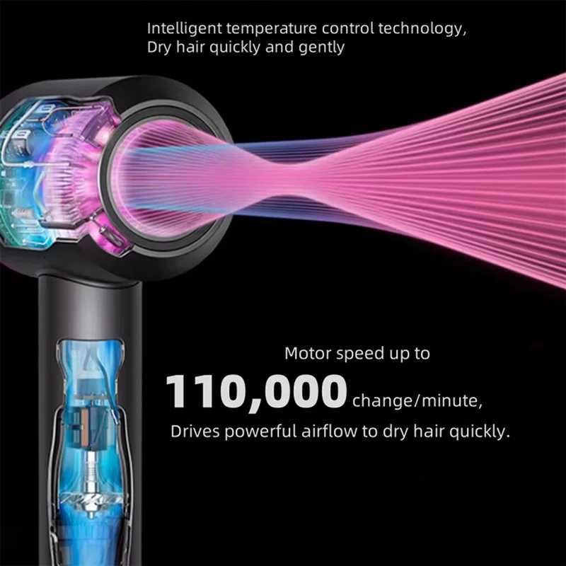 B89BHair Dryer Hair Salon Home HighHair Care Fast Drying Leafless Negative Hair Dryer Drying Professional Machine B UK PXJ251022