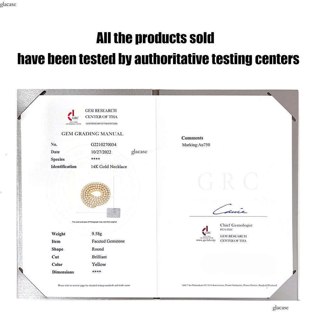 Hot sale Real 10K 14K solid gold lab grown dia tennis chain 3mm 4mm 5mm necklace bracelet men and women fine jewelry