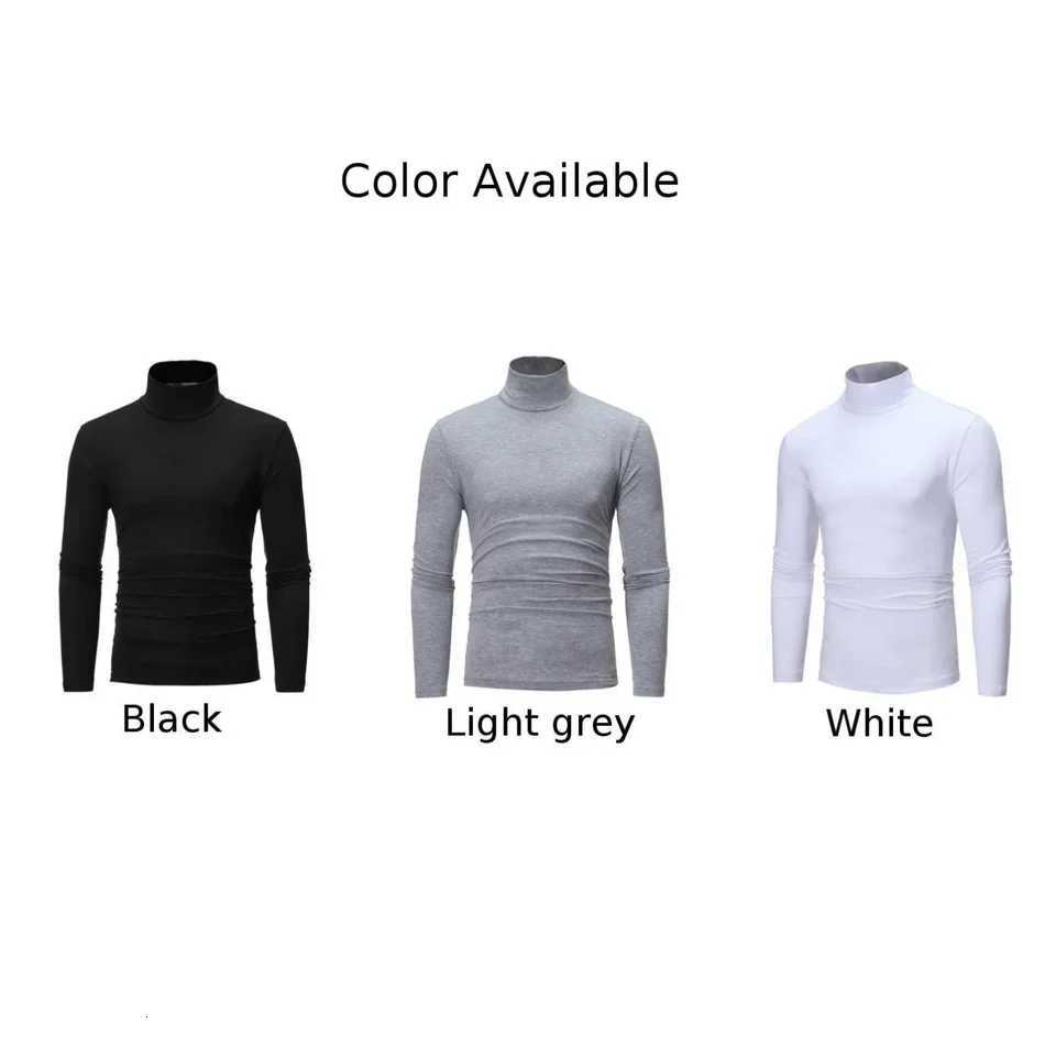 Mens Slim Turtleneck Long Sleeve Tops Pullover Warm Stretch Knitwear Sweater Male Pullovers Stretch Solid Top Winter ClothesXJ251022