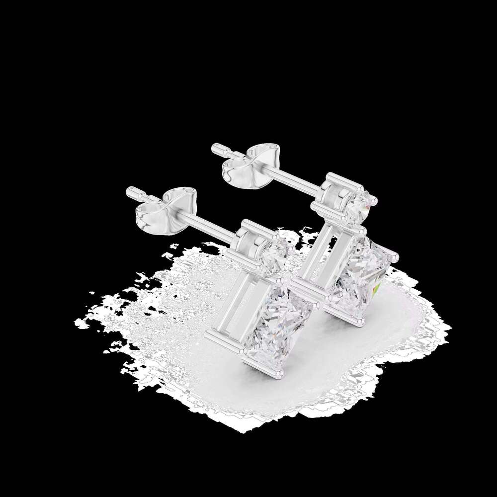 NIHAO Jewelry 10k Exquisite Silicon Stone Earrings, Suitable for Real Gold Girls