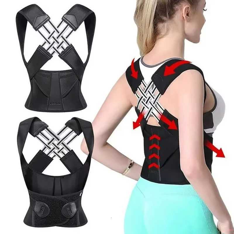 Posture Back Brace Pink Black Adjustable Back Support Strap Corrector to Prevent Spinal Distortion and Hunchback for Men Women1 D251022