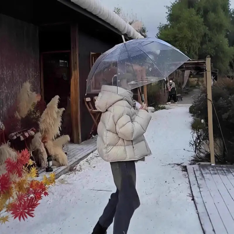 Green Short Down Jacket Hooded Female Fashion GoodLooking Puffer Jacket Thicken Puffer Coat Tops Keep Warm Winter Coat 251020