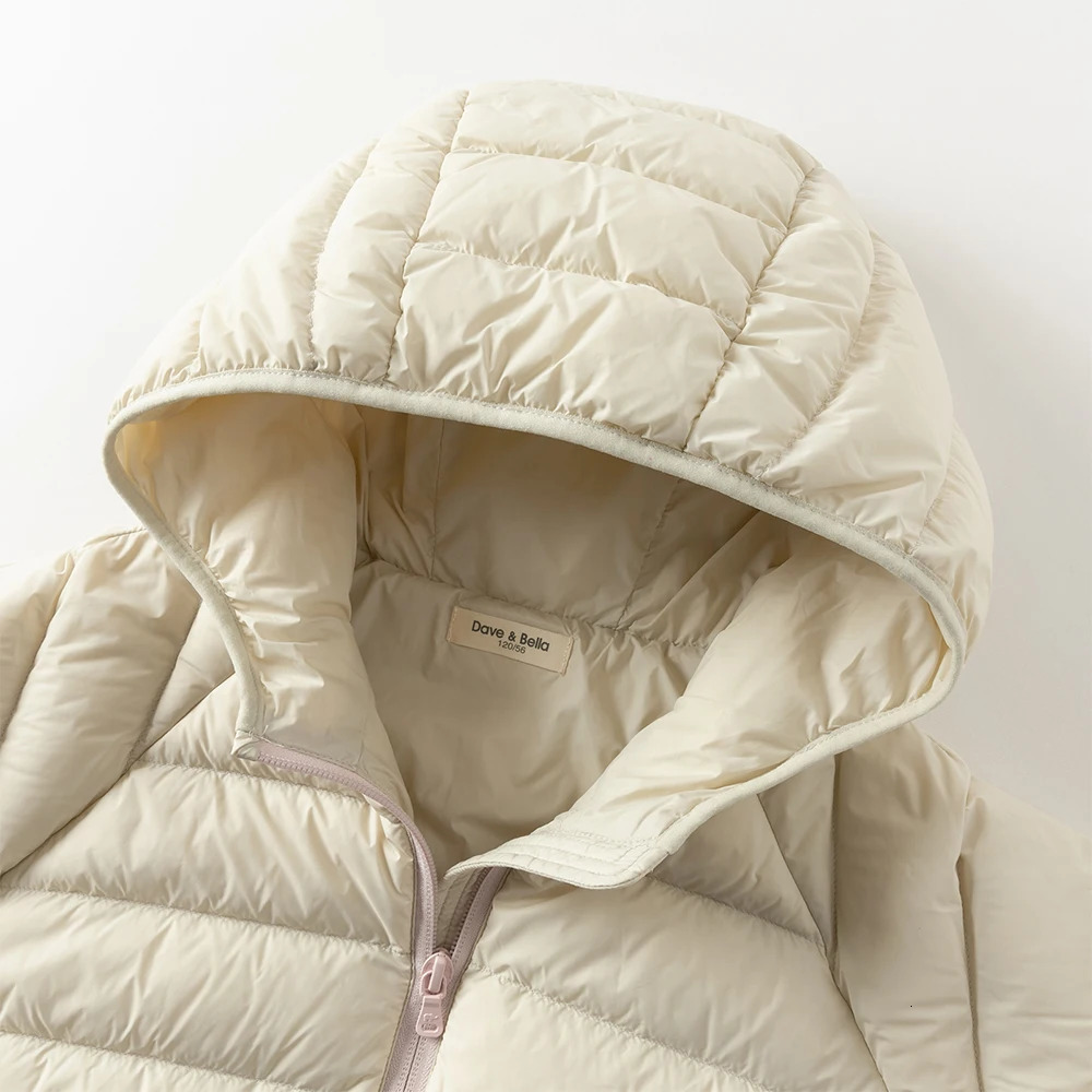 Dave Bella Boys Girls Down Parka Jacket Autumn Winter Warm Coats Children Solid Windproof Overcoat Outdoor Warm DK4254961 251021