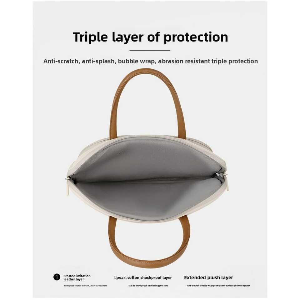 New fashionable and simple portable briefcase 14 inch 1516 inch laptop bag simple and elegant W251022