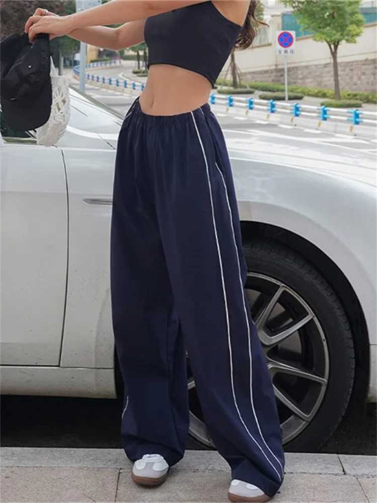 Harajuku Womens Baggy Pants Solid Color Cargo Pants Low Rise Casual Track Pants Teen Girls Wide Leg Cargo Pant StreetwearT251022
