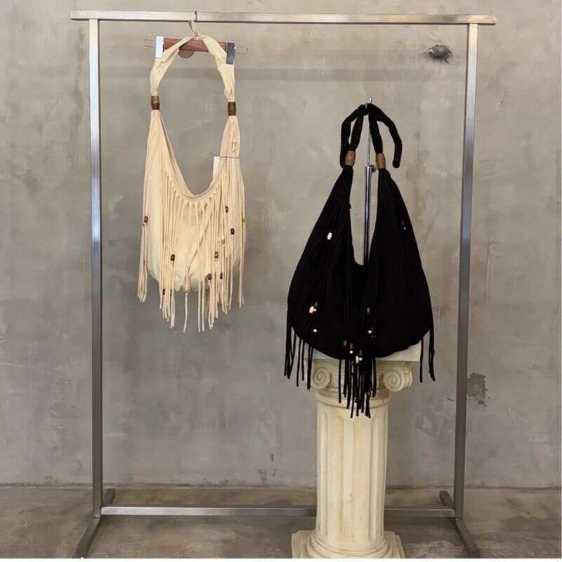Bohemian-Style Fringed Tote Bag Korean Designer, Specially Designed For Women, Is A New Fall/Winter 2025 Single-Shoulder Crossbody Bag.