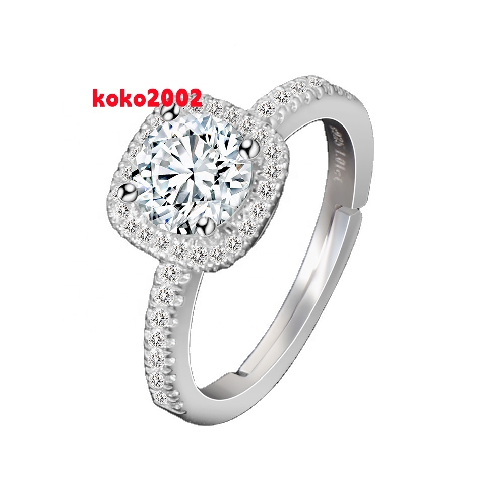 Custom Wedding Jewelry Moissanite Diamond Stone White Gold Ring