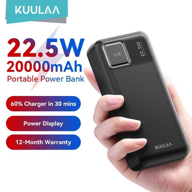 KUULAA 20000mAh Power Bank Portable External Battery 225W Fast Charging Portable Charger for IPhone Redmi Poco Powerbank J251114
