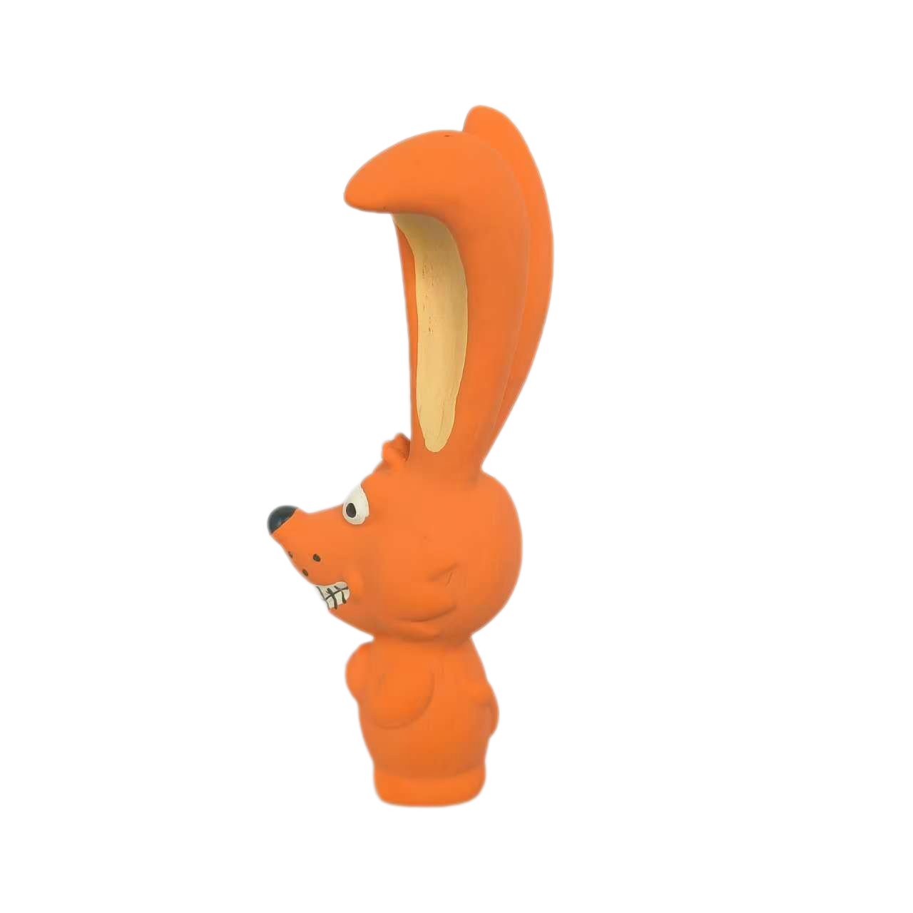 Rubber Squeaky Chewy Dog Toy Soft Natural Latex Screaming Sound Interactive Rabbits Dog Toys with Bright Colors for Medium Dogs 4pcs/Pack