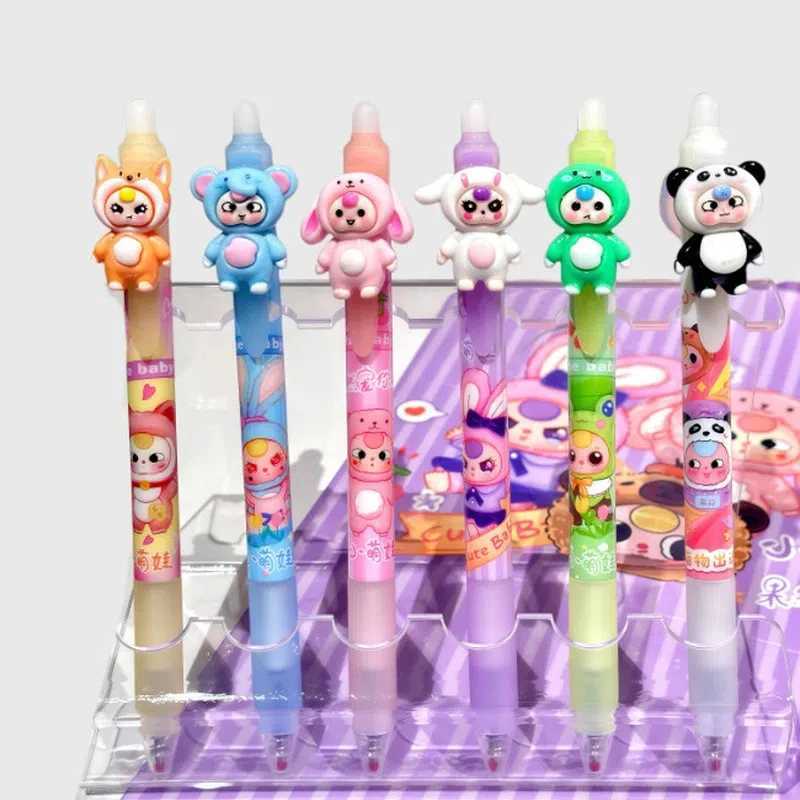 Cute Babay 36PCS Gel Pens 05mm Bue kawaii New Resin veneer Cartoon Office Student Pens Supplies Birthday Gifts J251022