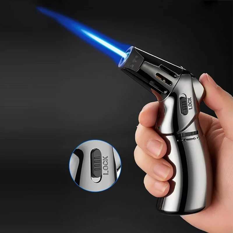 flame inflatable lighter outdoor barbecue kitchen baking high temperature torch tool metal straightin lighterNO GAS C251022