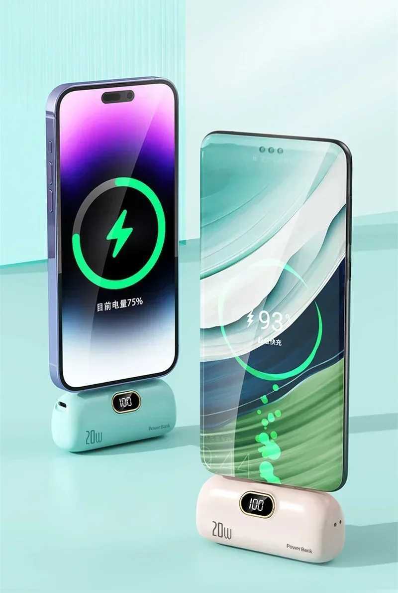 Mini Capsule Wireless Power Bank 30000mAh Mobile Power Supply Emergency External Battery Fast Charger For Typec iPhone J251114