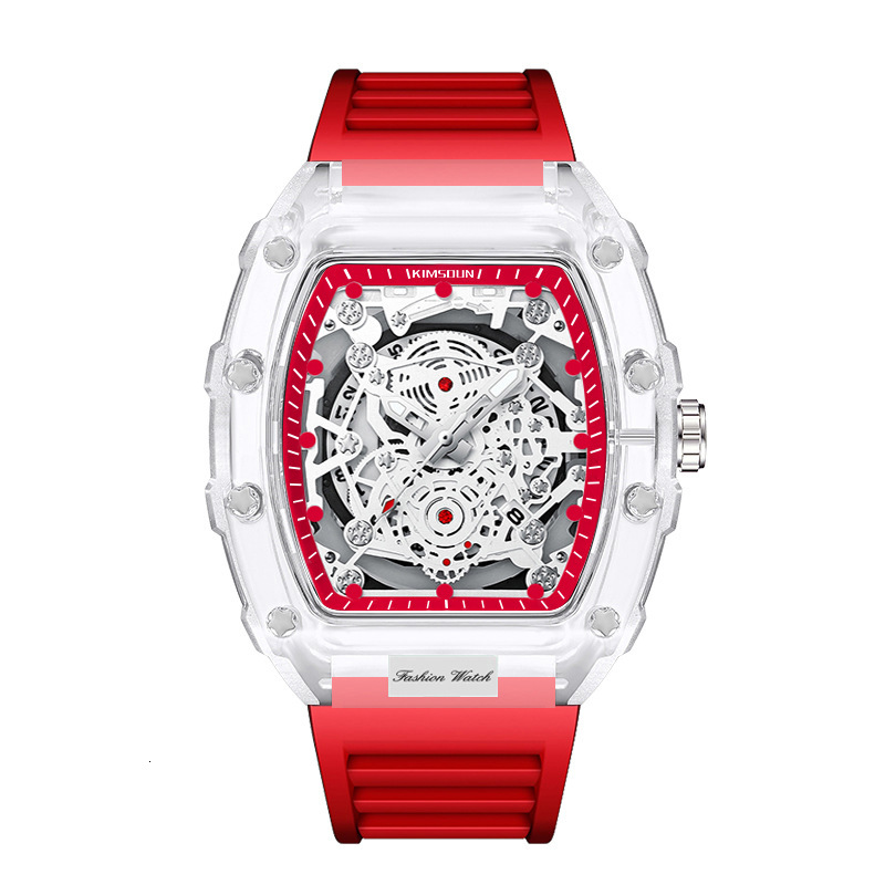 Luxury Watch Designer Watch Watch Personality Barrel-shaped Quartz Watch Fashion Transparent Men's Watch Waterproof Wristwatch Watch