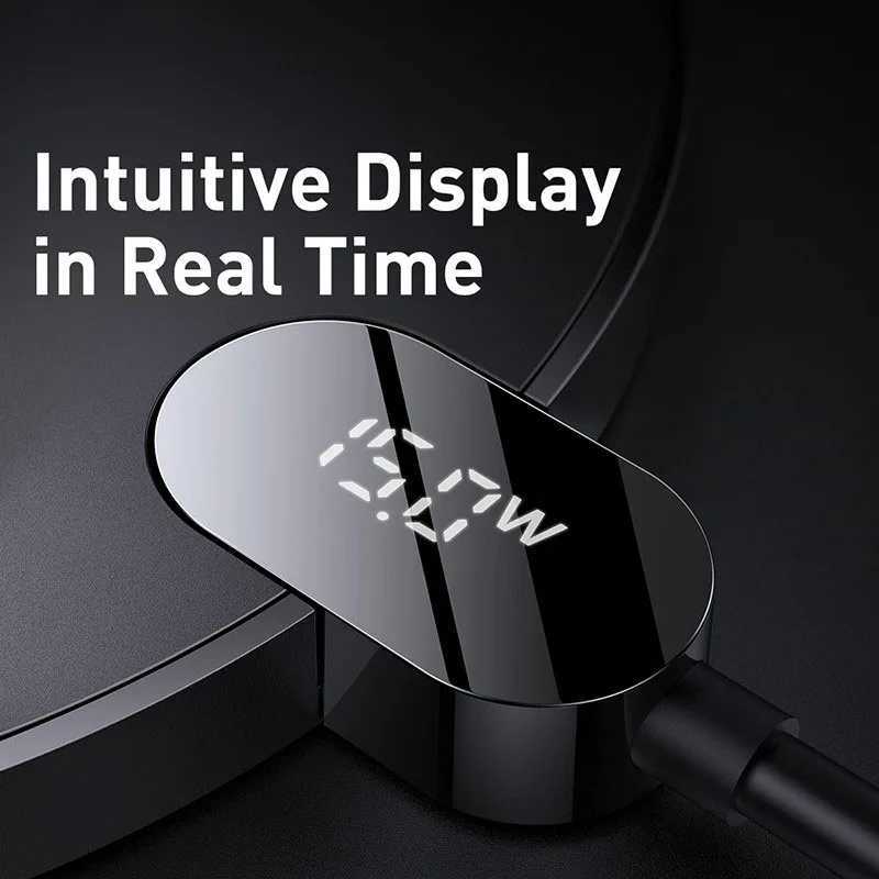 Baseus 15W Wireless Chargers For iPhone 15 14 LED Display Desktop Wireless Charging Pad For Airpods Fast Charger J251114