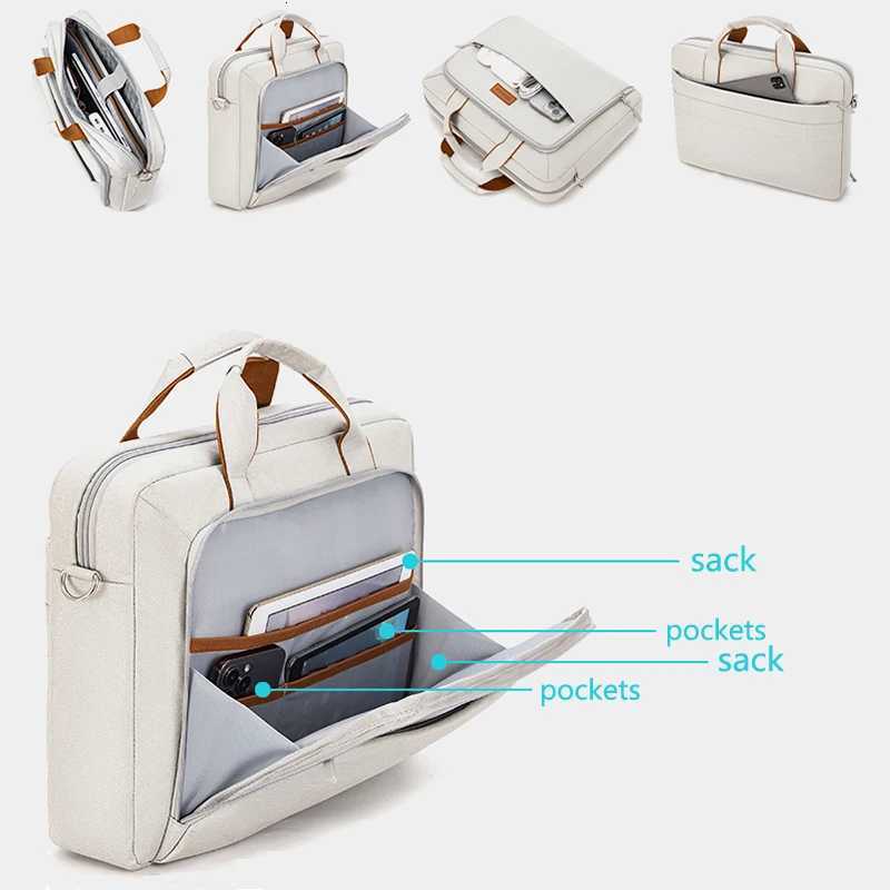 Largesized computer bag fashionable commuting briefcase with air cushion fully wraps the computer compartment W251022