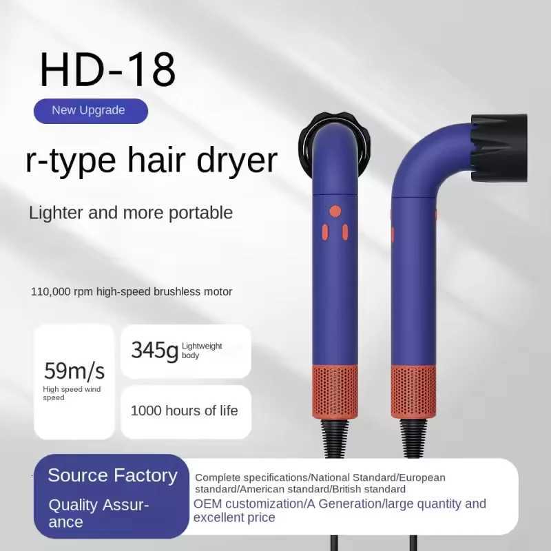 200 Million Anion Blow Dryer Professinal Leafless Hair Dryer Negative Lon Hair Care Quick Home Powerful Hairdryer Constant HD18XJ251022
