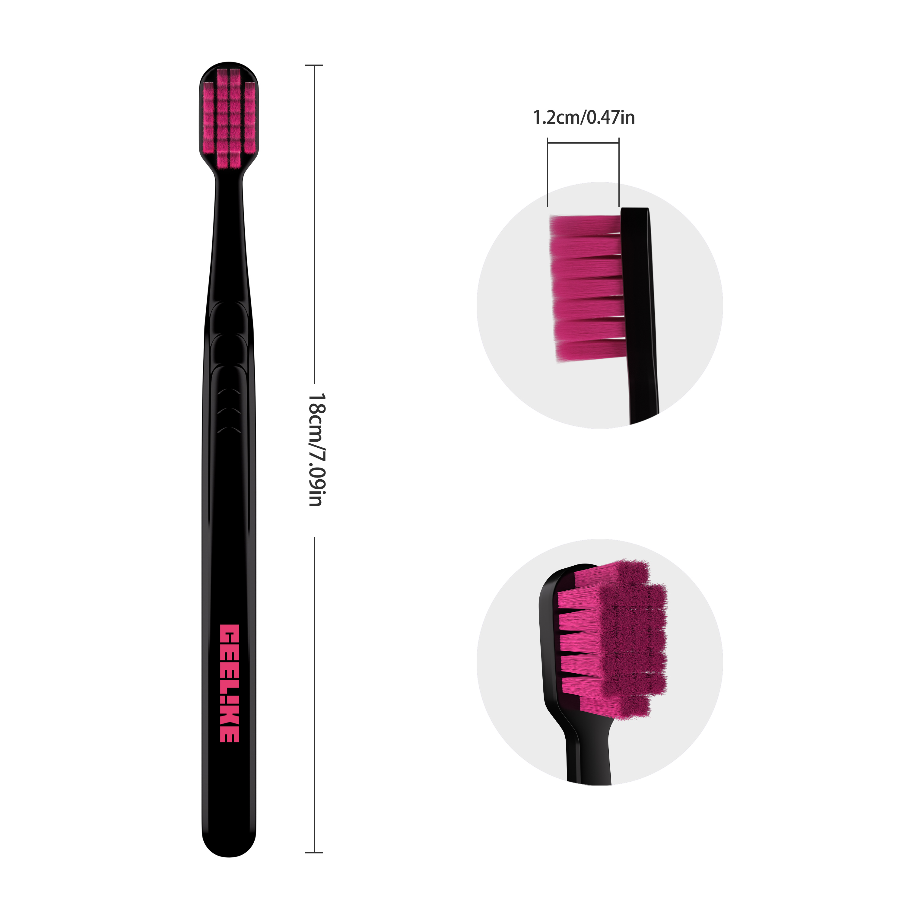 CEELIKE FeatherSoft Toothbrush , Deep Cleaning, Gum Care Softness, BPA-Free, Food-Grade Materials