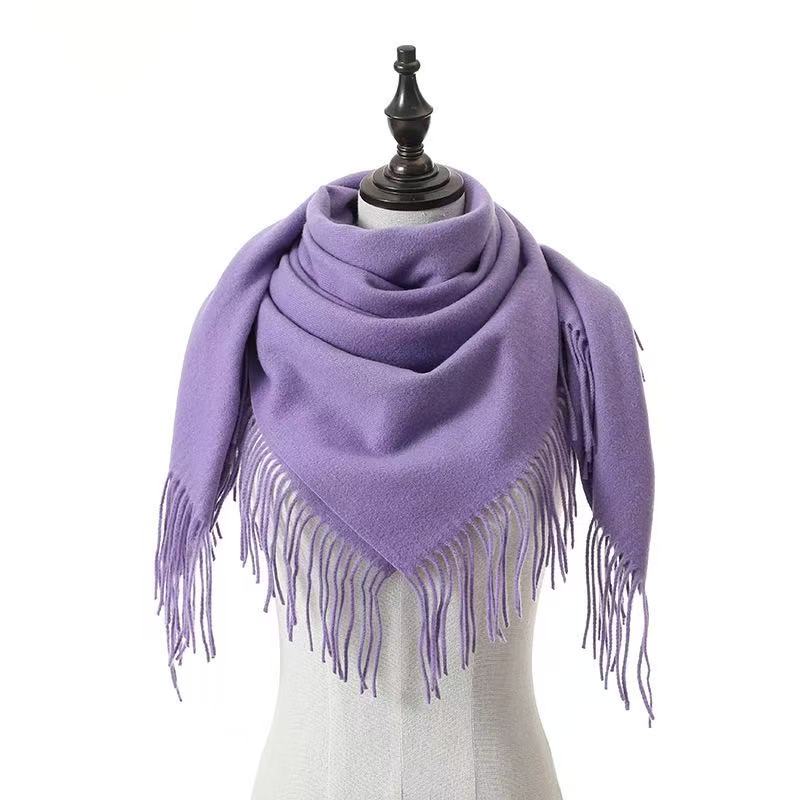 T2127 cashmere scarf women autumn and winter solid color ladies neck scarf