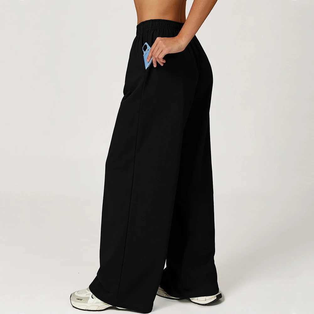 Winter High Waisted Womens Yoga Pants Wide Leg Slimming Straight Leg Loose Pants Womens Outdoor Running Casual Sports PantsT251022