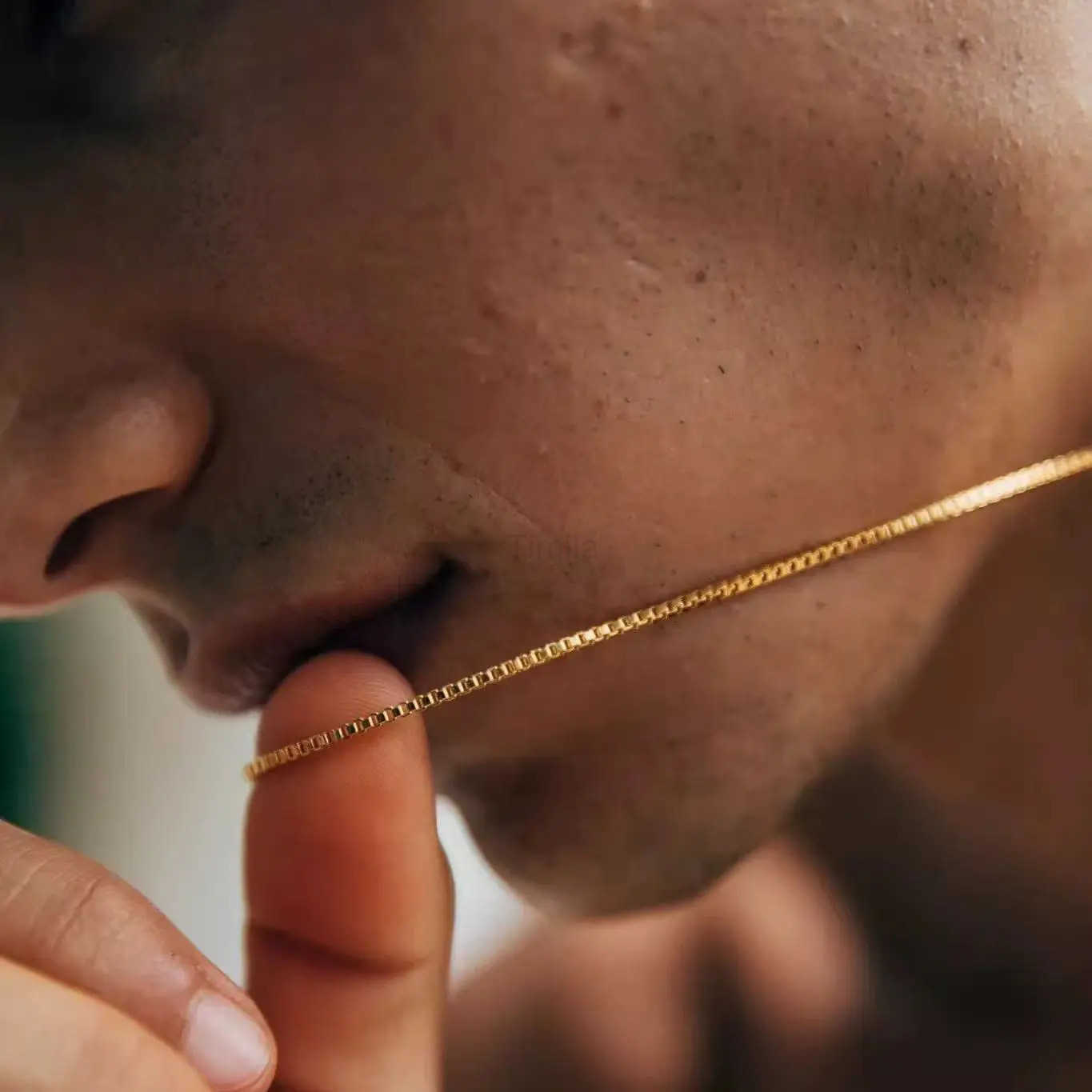 12mm Simple Stainless Steel Box Chain Necklace Gold Color Titanium Steel Men Necklace Fashion Women Jewelry Trend Accessories U251022