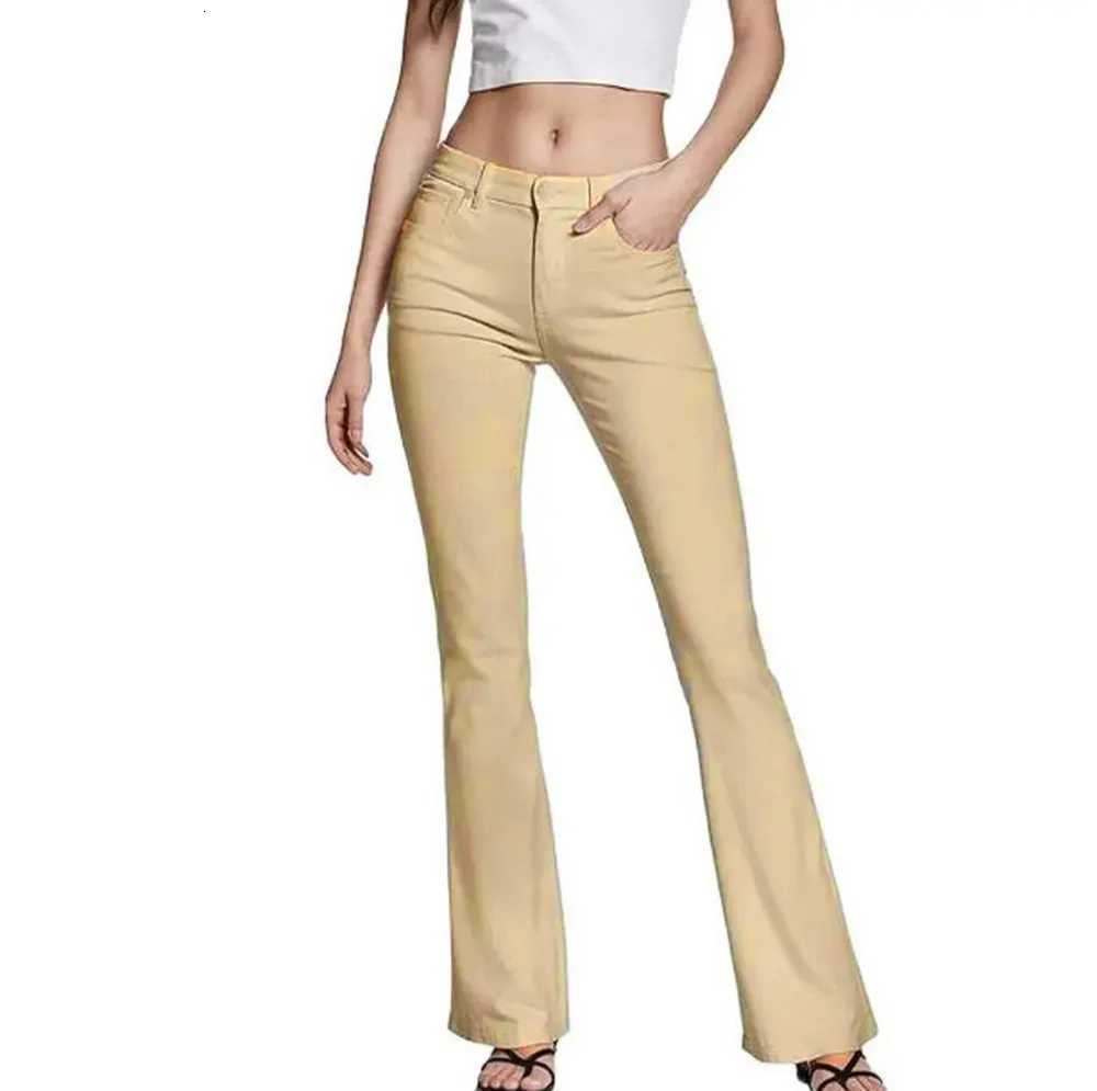 Women Flare Pants Dress With Pockets Stretch Pencil Bootcut Bell Bottom Trousers Flared Jeans Work CasualT251022