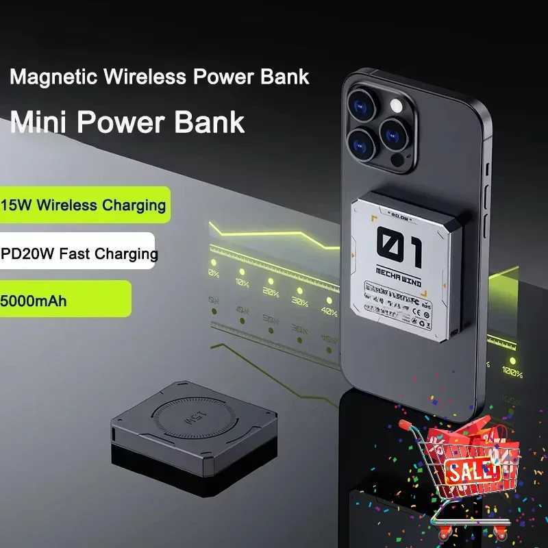 15W 5000mAh Wireless Fast Charging Mini Powerbank For IPhone Portable External Battery Charger Phone Power Bank J251114