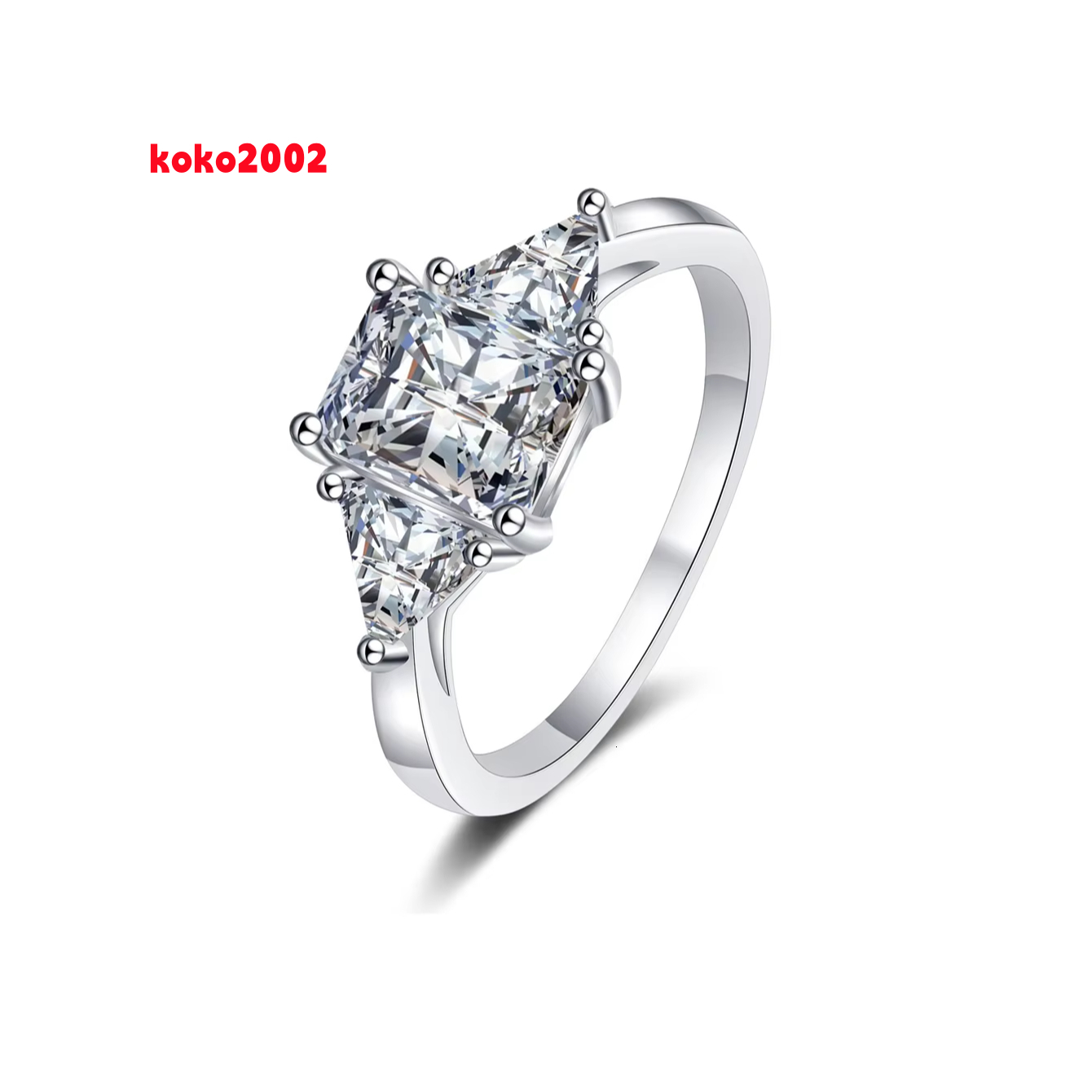 Luxury Vintage Sterling Silver Moissanite Wedding Ring Set Diamond Gold Plated Sterling Silver Moissanite Ring