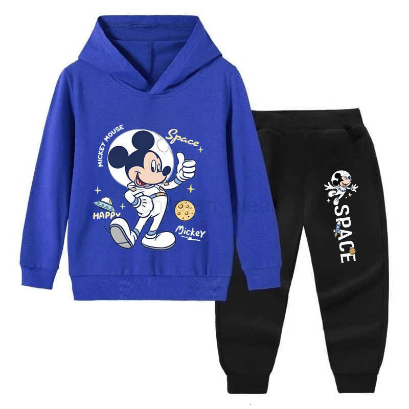 Disney SpringAutumn Hoodied Pullover Long Pant Two Piece Suit for Child Clothing Suits Boys Sweatpant Sets Kids Tracksuit H251022