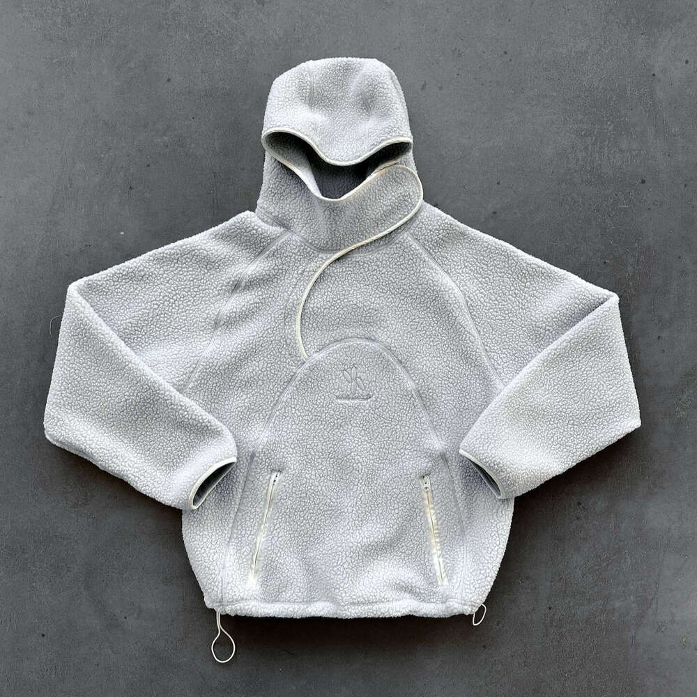 Ins Fleece Couple Style Unique Patchwork Fashion Pullover Hoodie