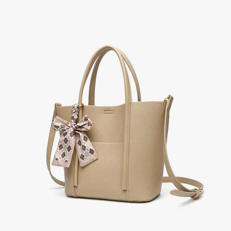 PU Soft Leather Bow Tote Women's Large Capacity Carrying Designer Handbags Vintage Shoulder Bag Brand Commuting Bags Mdng251022