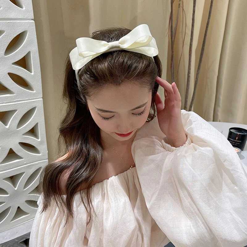 Lystrfac Korean Fabric Double Bow Headband for Women New Fashion Simple Hair Wash Hairband Ladies Headwear Hair Accessories V251022