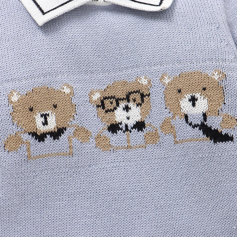 Baby Rompers Clothes Winter Turtle Neck Long Sleeve Knit born Boys Cartoon Jumpsuits 09m Infant Playsuits One Piece Costumes 251022