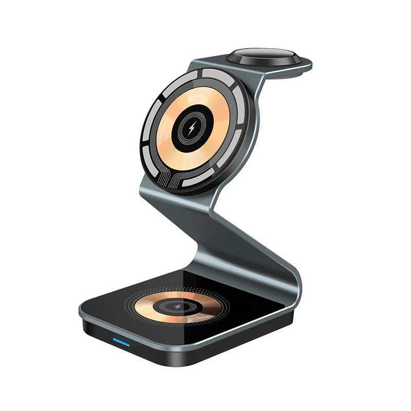 Magnetic Wireless Charger 3 In 1 Mobile Phone Holder Fast Charging Station For iPhone16 15 14 13 12 Airpods iWatch J251114