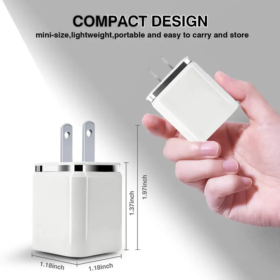 Universal Mobile Phone Dual USB Ports 2.1A US Wall Charger Block Portable Charger Power Adapter Plug